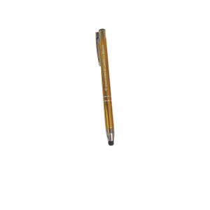 Bolígrafo con puntero táctil dorado